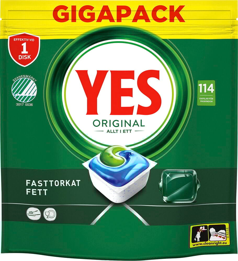 Maskindisktabletter Yes Original - 3