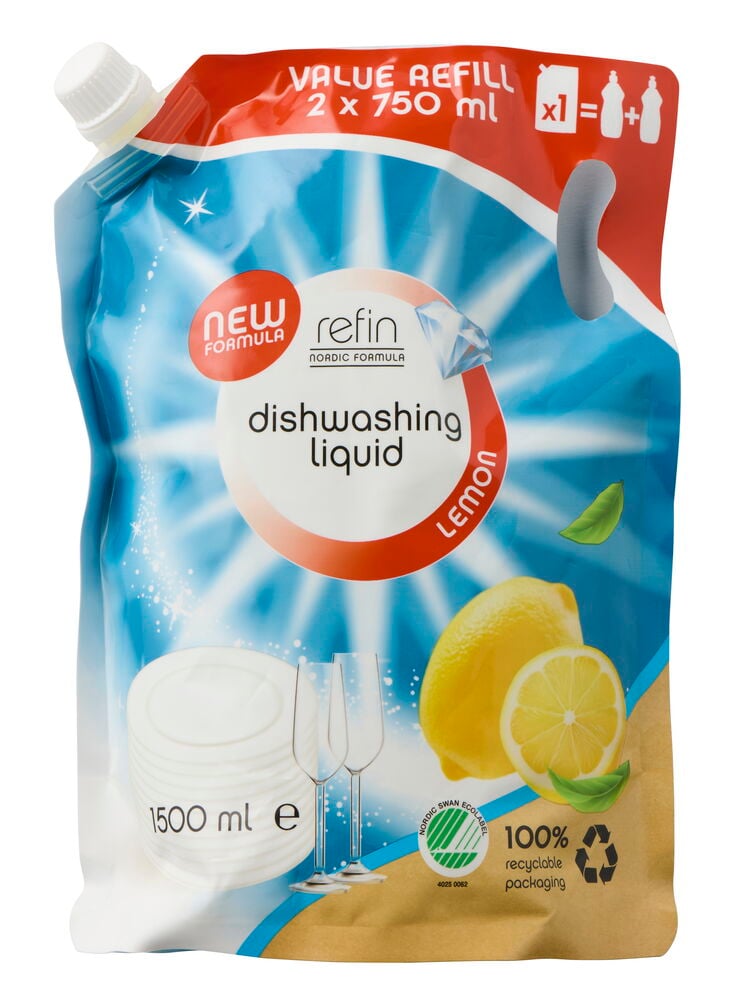 Astianpesuaine, täyttöpakkaus Refin