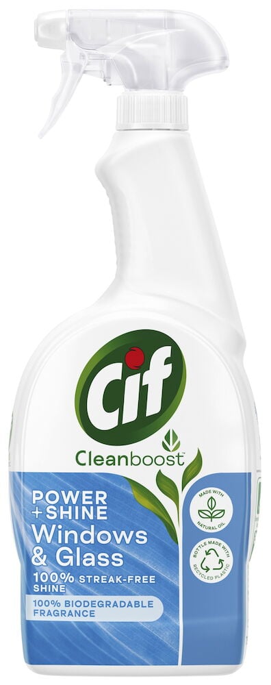 Vit sprayflaska Cif fönster och glasrengöring 750 ml