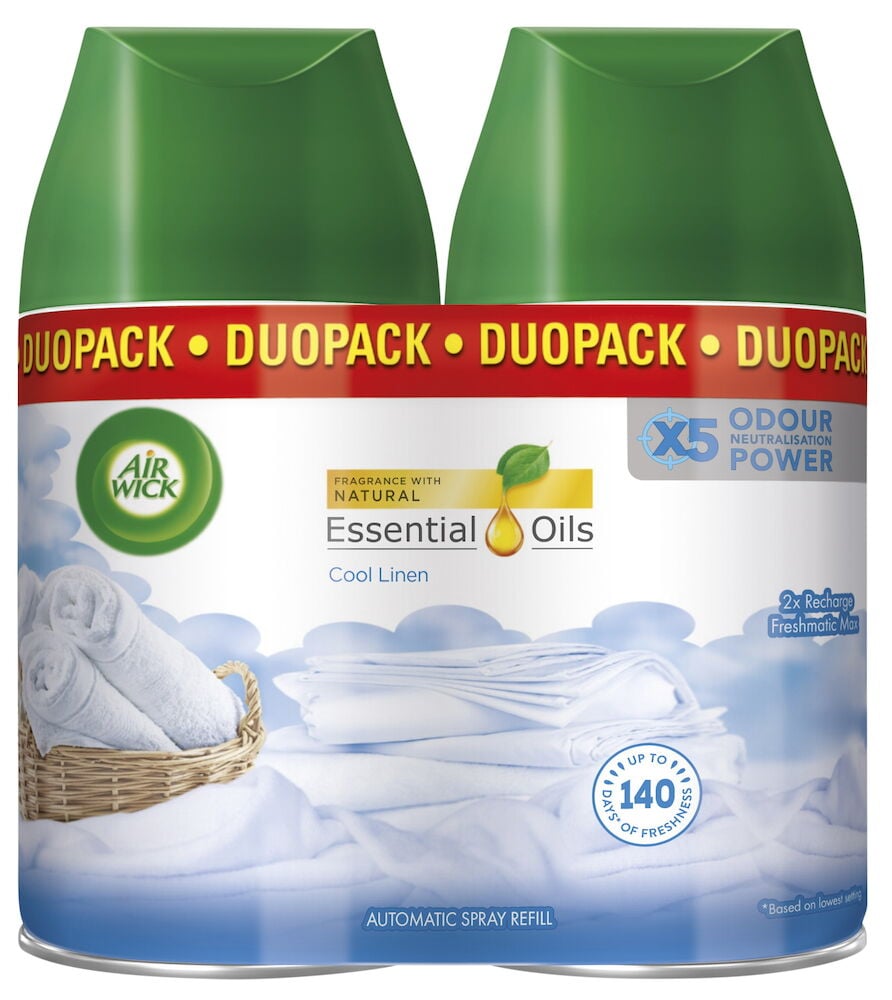 Två gröna Air Wick doftsprayer i duopack.