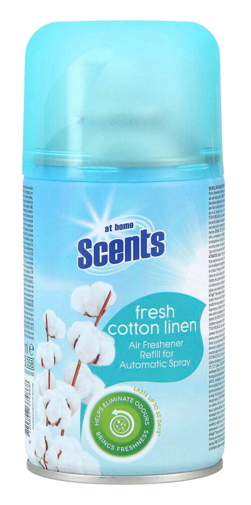 Automatischer Lufterfrischer, Nachfüllpack At Home Scents 250 ml Fresh Cotton Linen, hellblau.