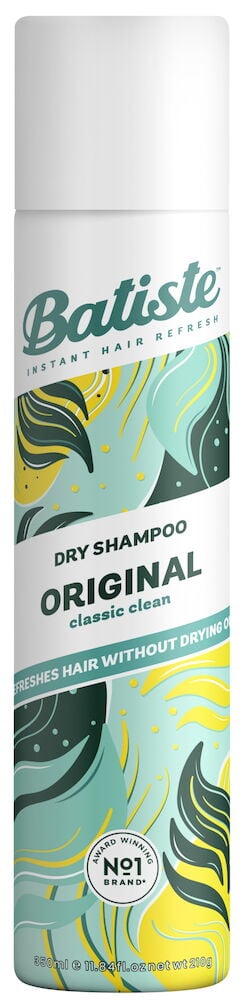 Hög sprayburk med mönster och texten Batiste Original.