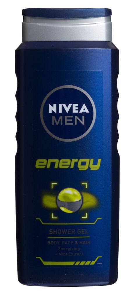 Blå Nivea Men Energy duschgel-plastlock.