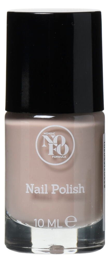 Kynsilakkapullo nude-sävyllä, musta korkki.