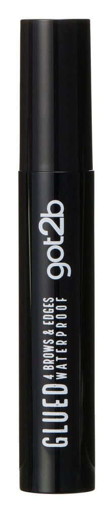 Svart tub med vit text för ögonbrynsgel.