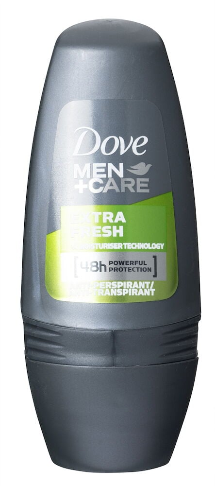 Grå roll-on deodorant Dove Men Care Extra Fresh.