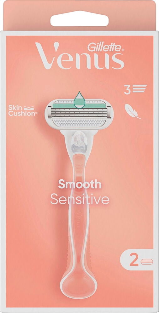 Gillette Venus rakhyvel med ett handtag och två rakblad.