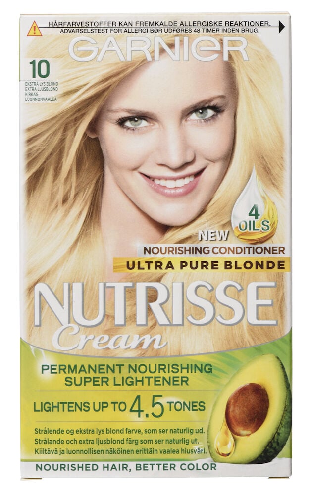 Emballasje for Garnier Nutrisse Cream blond hårfarge.