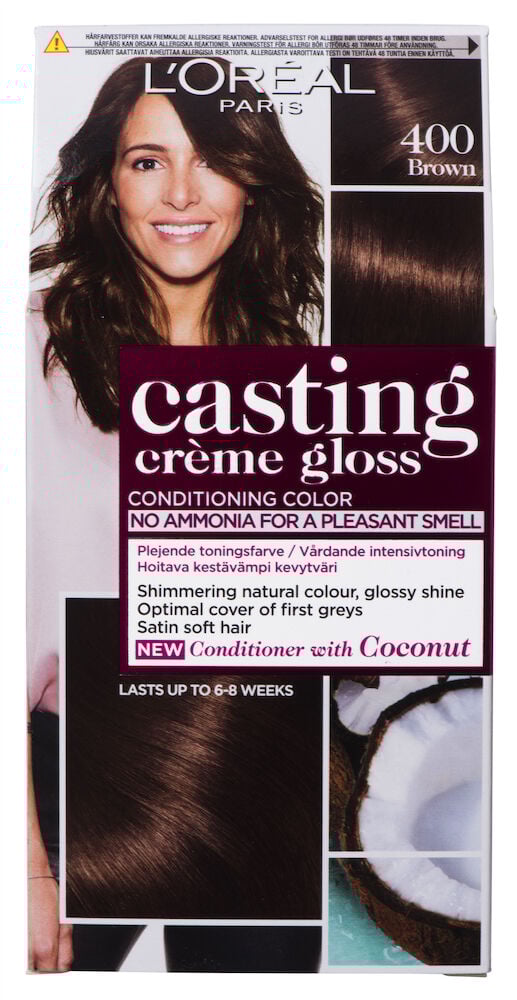 Förpackning hårfärg L'Oréal brunt hårtoning.