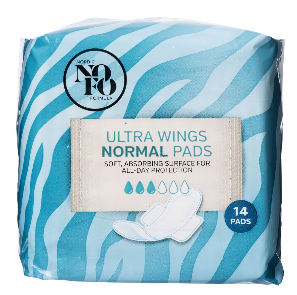 Blå pakke med 14 normalbind med vinger.