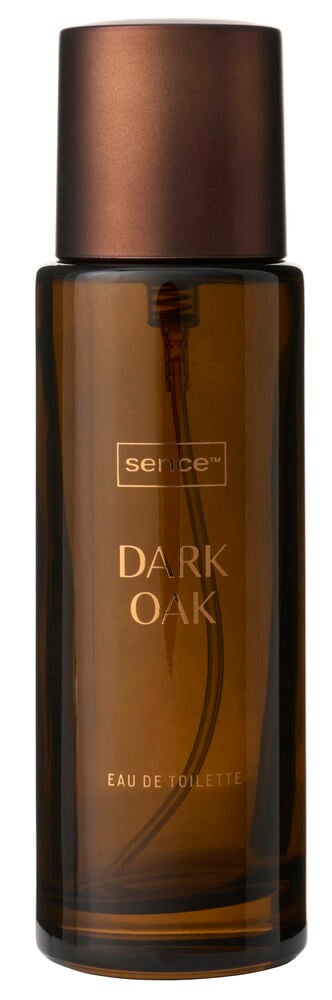 Mörkbrun glasflaska med Eau de Toilette Sence Men 30 ml Advanced Collection och guldtext.