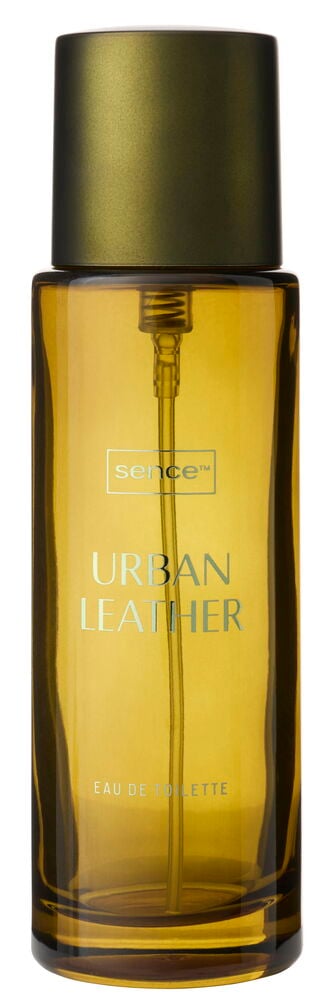 Brunfärgad glasflaska Eau de Toilette Sence Men 30 ml Advanced Collection med olivgrön kork, framifrån.