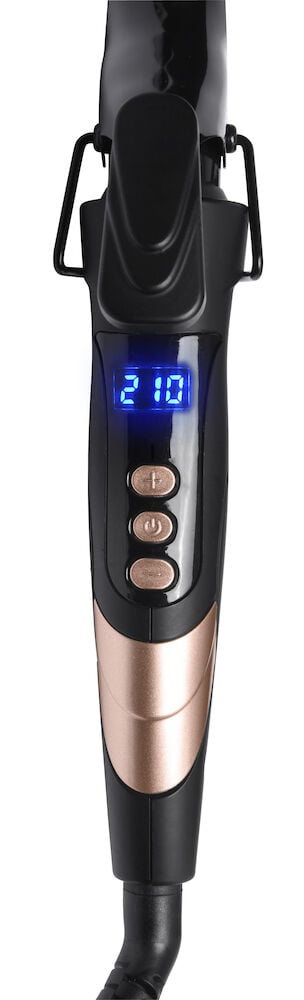 Locktång svart rosé med digital display och knappar.