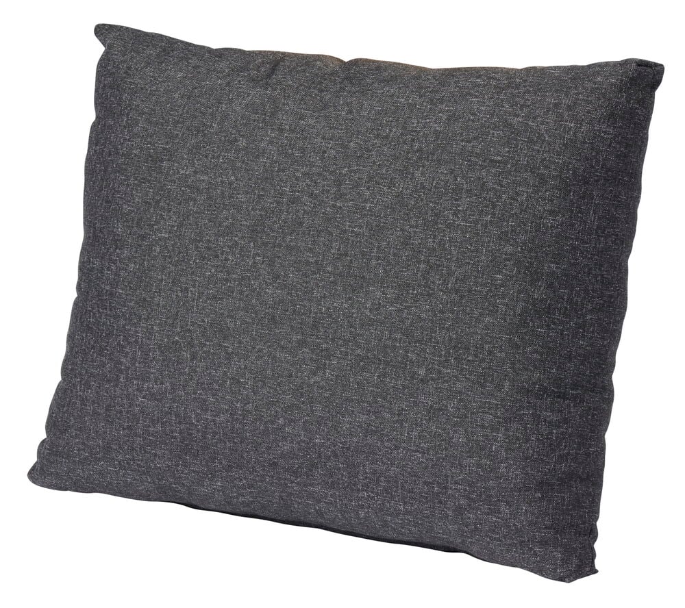 Harmaameleerattu suorakulmainen selkätyyny lounge-ryhmälle.