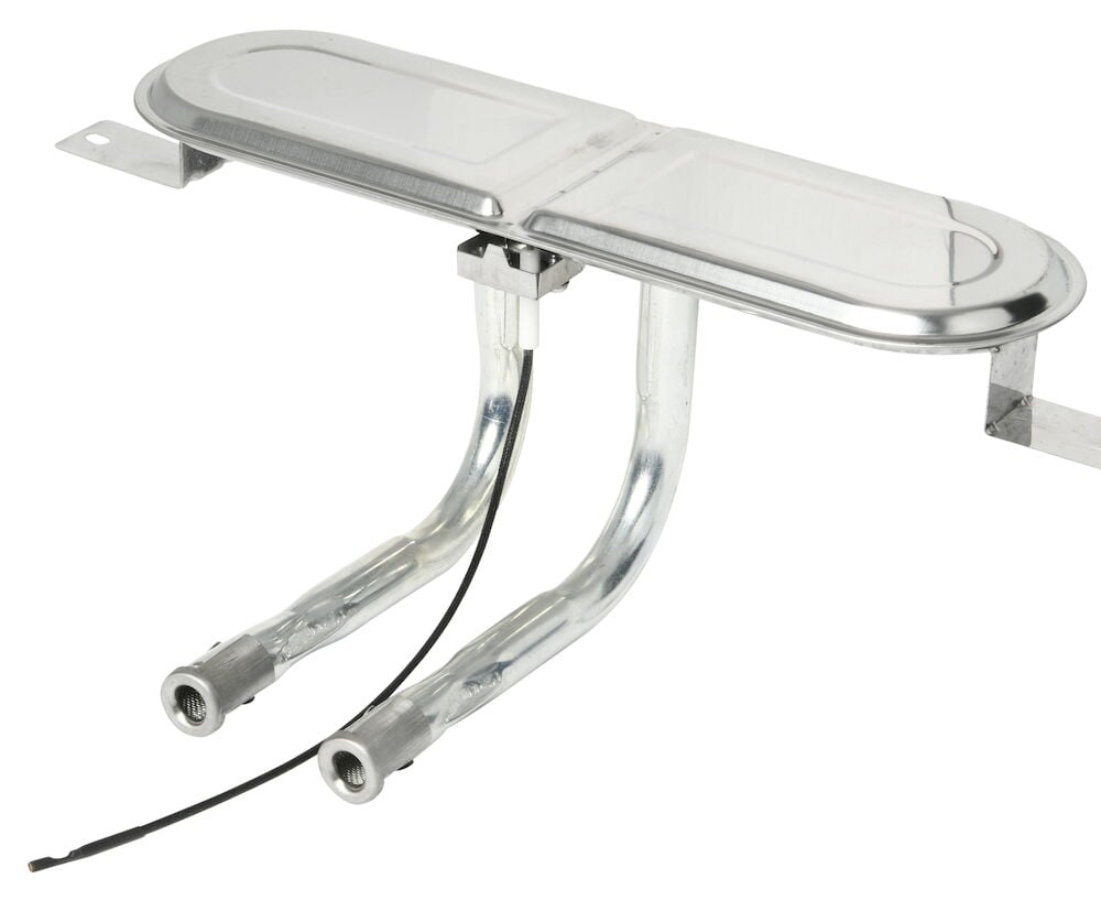 Metallipoltin kahdella putkella ja sytytysvaijerilla.