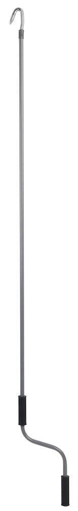 Rak metallvev med svart handtag för markis.