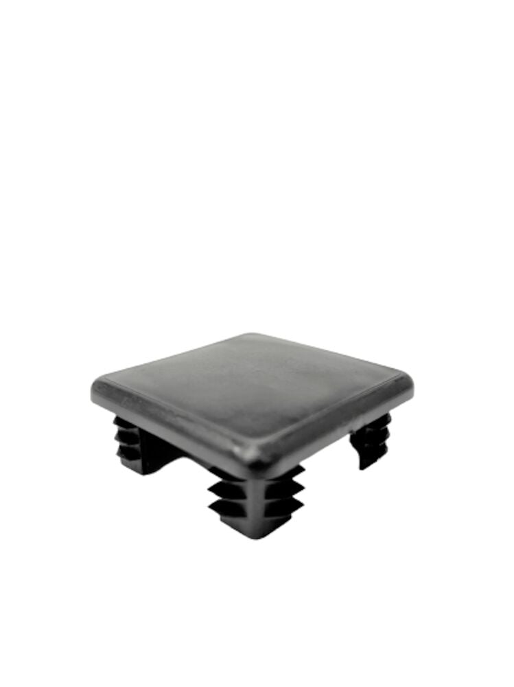 Svart plasttäcklock för multistolpe till glasräcke.