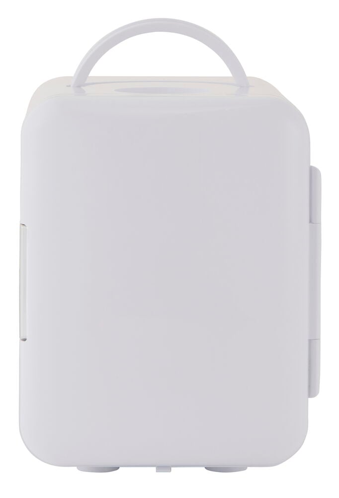 Vit Minikyl 4 liter FR26, sidovy, med ett topphandtag och dörr.