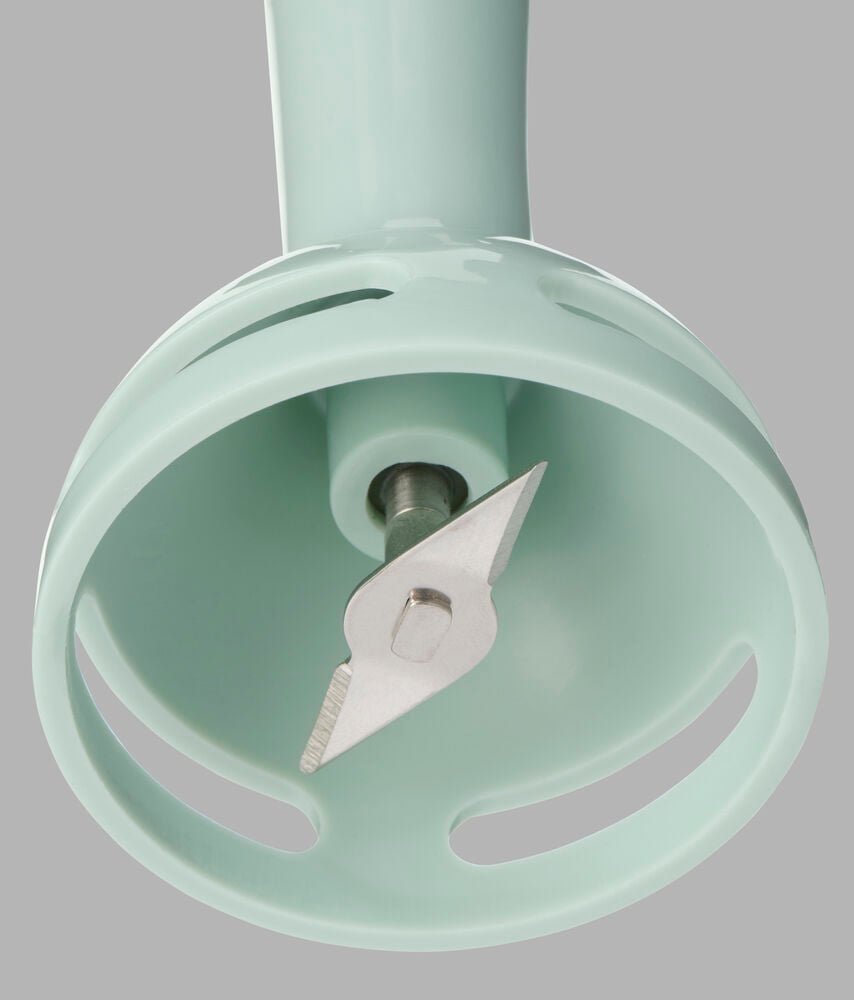 Stavmikser 170 W BH25, lys grønn, med beskyttelsesklokke og roterende metallblad.