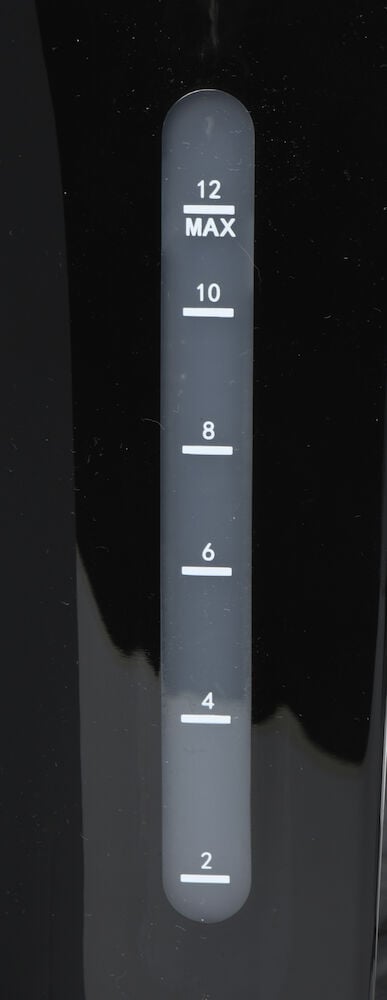 Extern nivåindikator för vatten på kaffebryggare.