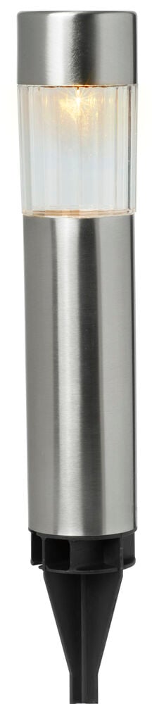 Solcelledrevet hage lampe i rustfritt stål.