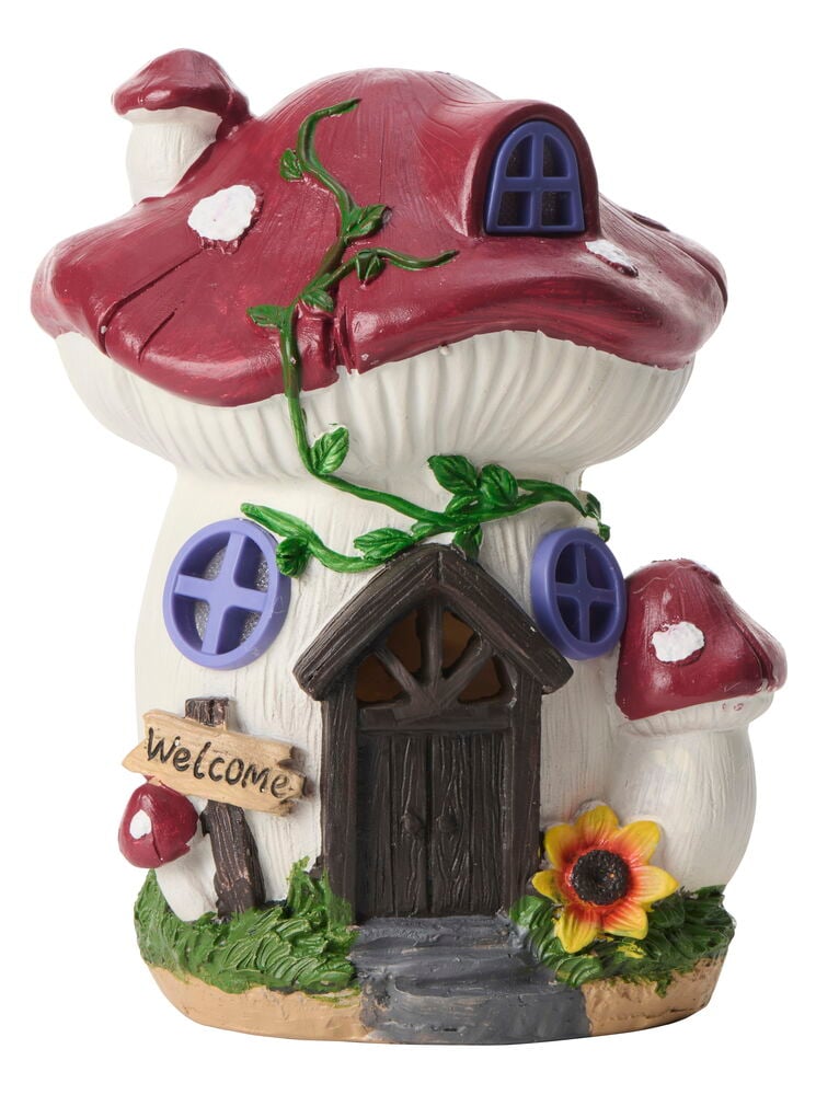 Hagefigur med solceller Mushroom