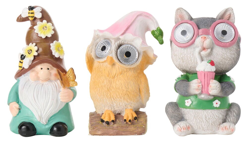 Mini-hagefigur med solceller