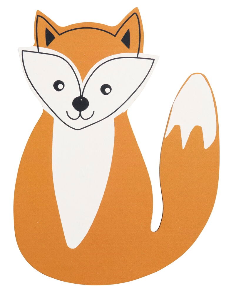 Rev-inspirert dekorasjonslampe i oransje og hvitt.