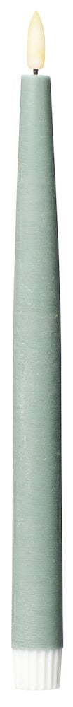 Vihreä LED-vahakynttilä realistisella liekillä.