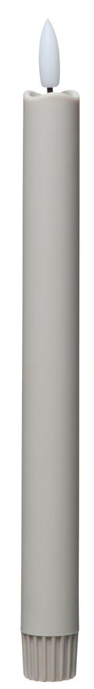 Grått LED-ljus med vit låga och slät yta.