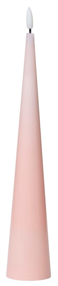 Rosa konformat LED-ljus med vit låga.