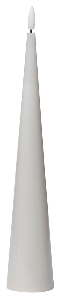 Vit konformad LED-ljusstake av vax.