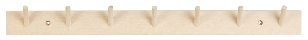 Kroklist i bokträ med sju krokar.