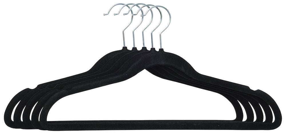 Fem svarta galgar med halkfri yta.