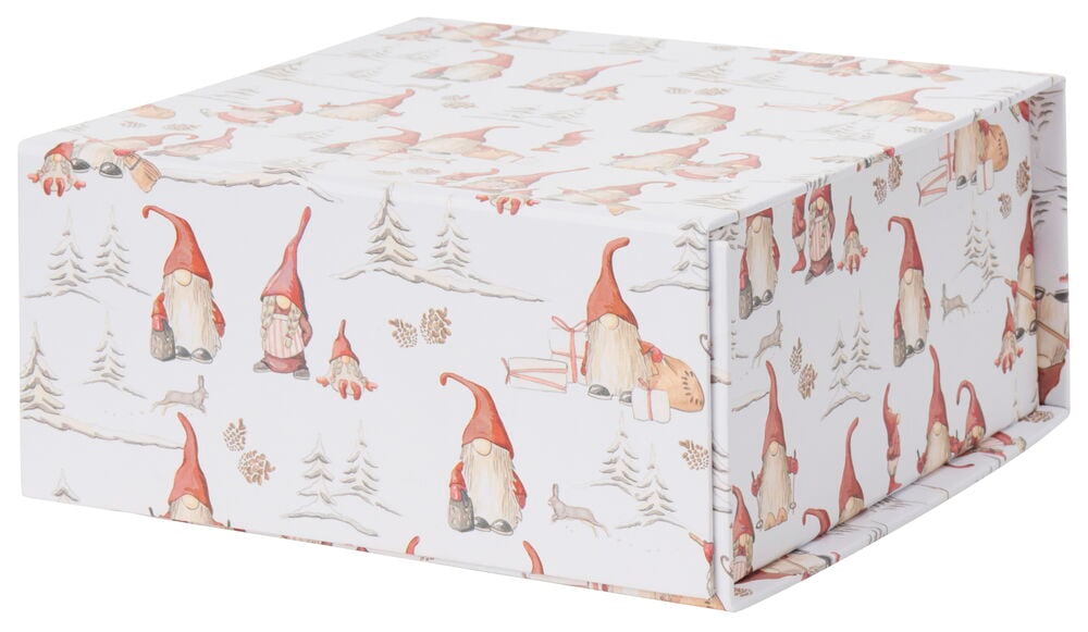 Lahjarasia joulukuviolla ja magneettisella sulkimella.