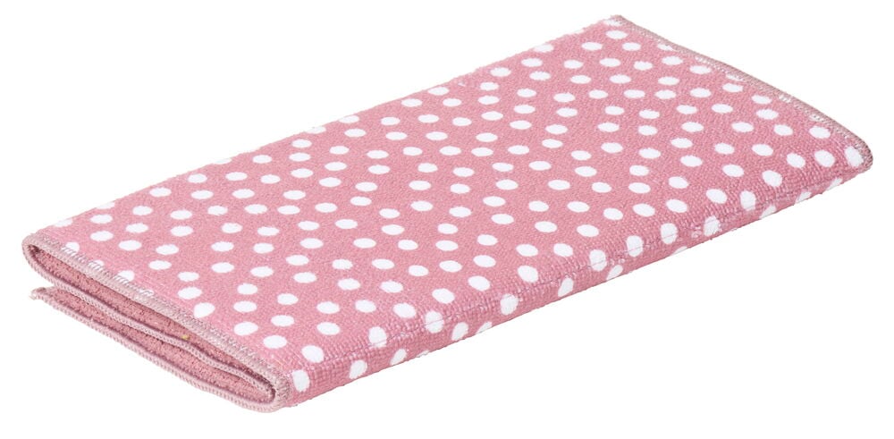 Rosa diskunderlägg med vita prickar, vikt.