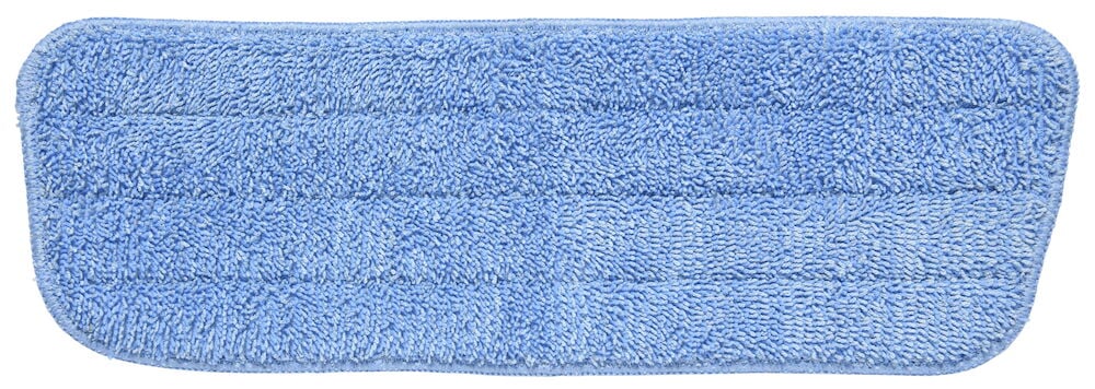 Blaue Mikrofaser-Moppauflage für Spraymopp-Bodenreinigung.