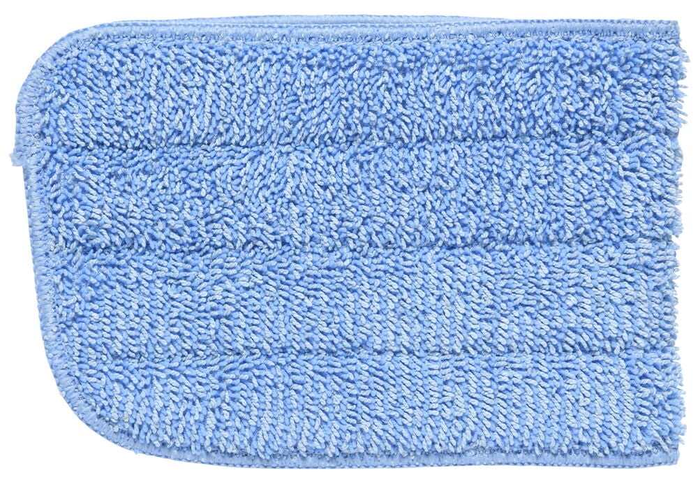 Blaue Mikrofaser-Pad für Sprühmopp mit abgerundeten Ecken.