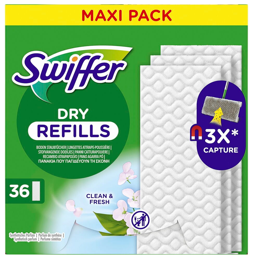 Pakkaus kuivia mopin puhdistusliinoja varten.