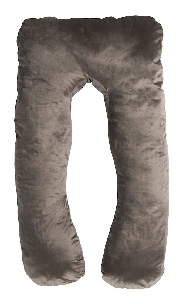 Tummanbeige samettinen päällinen kehokankaalle.