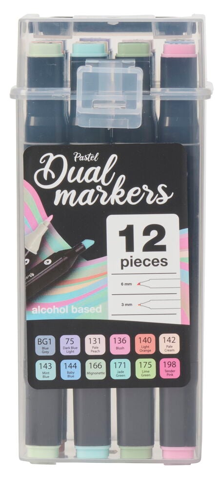 Tuschpennor, dubbelsidiga - 3