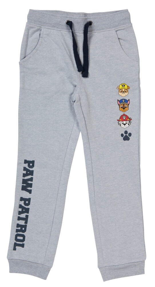 Graue Jogginghose mit Paw-Patrol-Druck für Kinder.