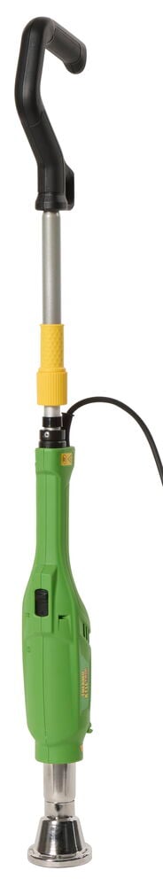 Elektrisk ogräsbrännare Thermokill Trio BSI 2000 W med svart handtag, grön kropp, silverstång och gul koppling.