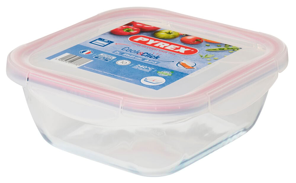 Glassbeholder med lokk Pyrex