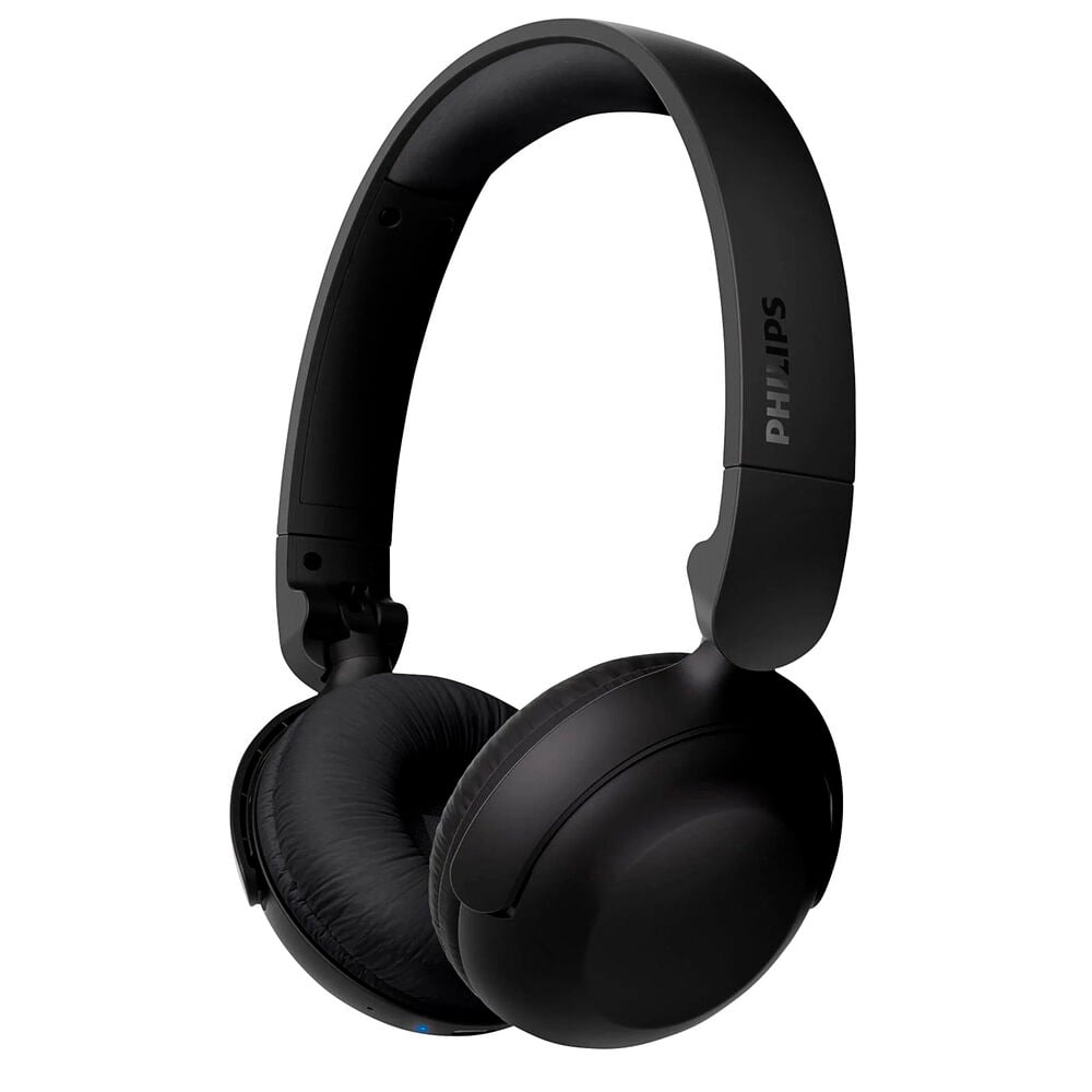 Schwarze On-Ear kabellose Kopfhörer Philips TAH2209BK/00 mit sichtbarem Markenlogo.