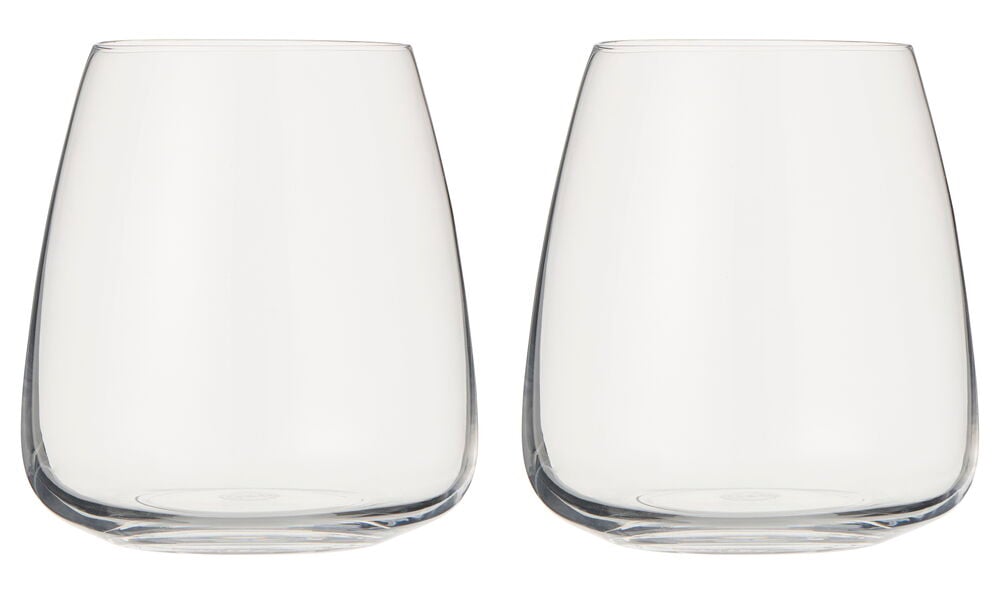 To klare Drikkeglass MasterChef 430 ml, 2-pk, med avsmalnende, stamløs design.