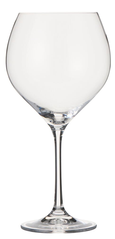 Gin & Tonic glass MasterChef 650 ml, 2-pk: et klart, høyt, stettglass med bred bolle og rund base.