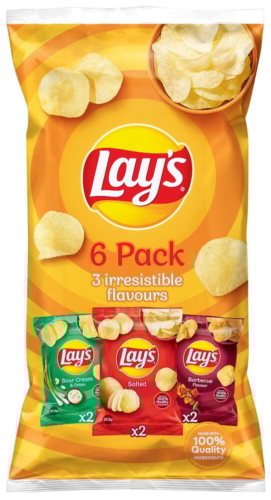 Kolmimakuinen multipakkaus Lay’s-sipsejä.