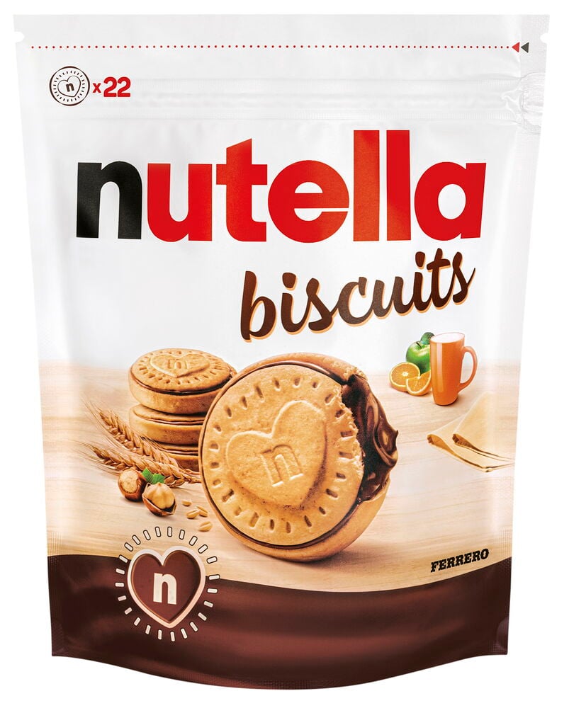 En påse Nutella kex med fyllning.