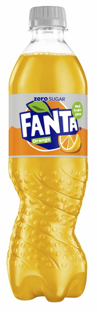 Plastflaska Fanta orange sockerfri läsk 50 cl.